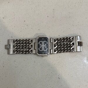 Guess Silver Watch with Black Dial